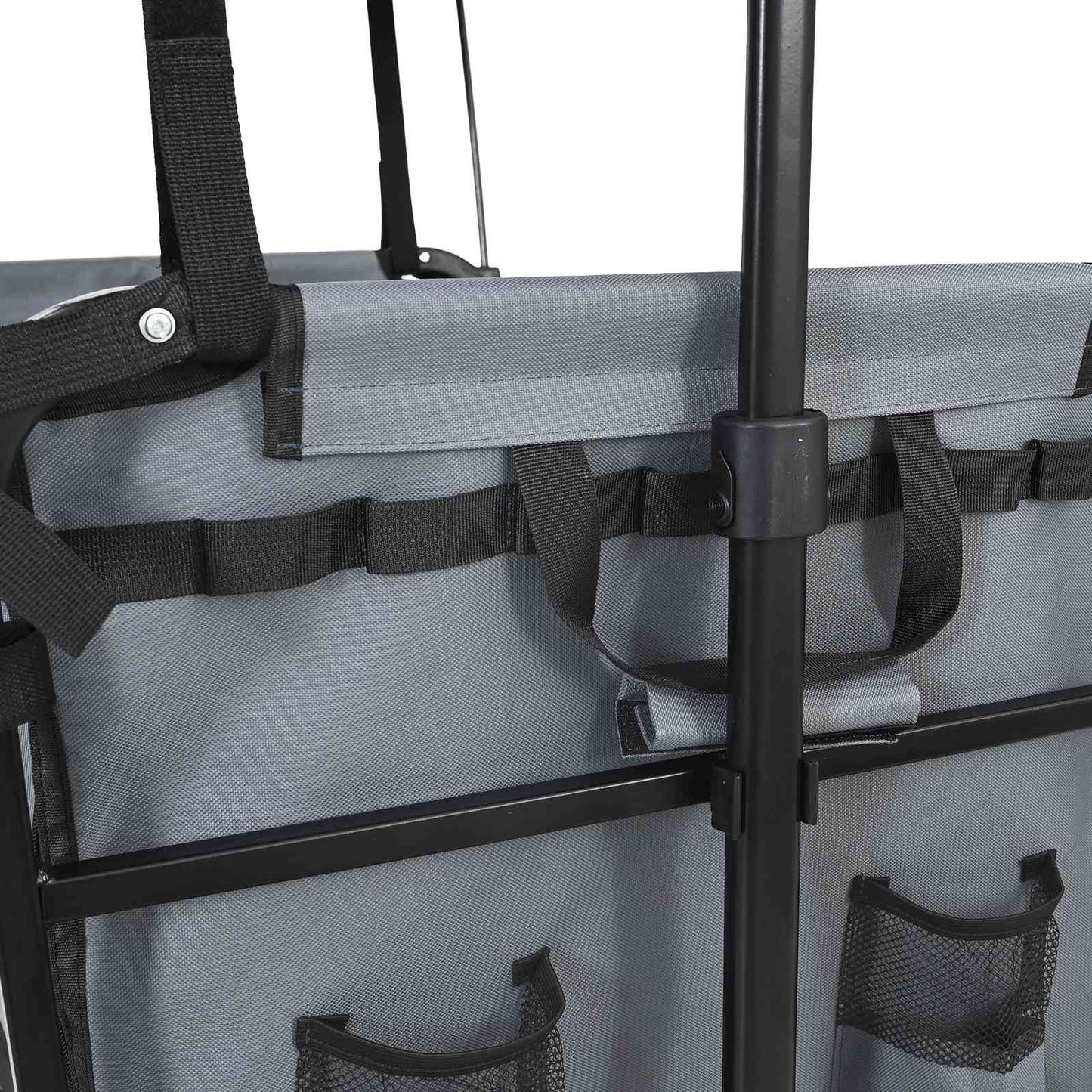 Folding Hand Trolley Grey 105 x 56.5 x 116 cm Oxford Cloth