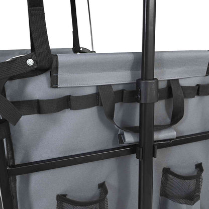 Folding Hand Trolley Grey 105 x 56.5 x 116 cm Oxford Cloth