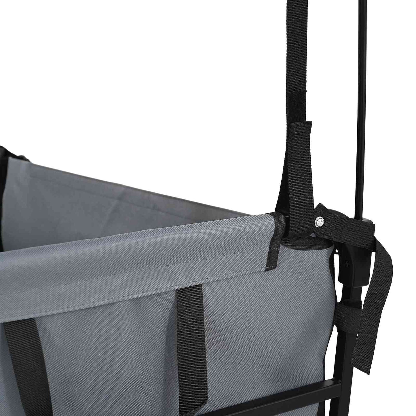 Folding Hand Trolley Grey 105 x 56.5 x 116 cm Oxford Cloth