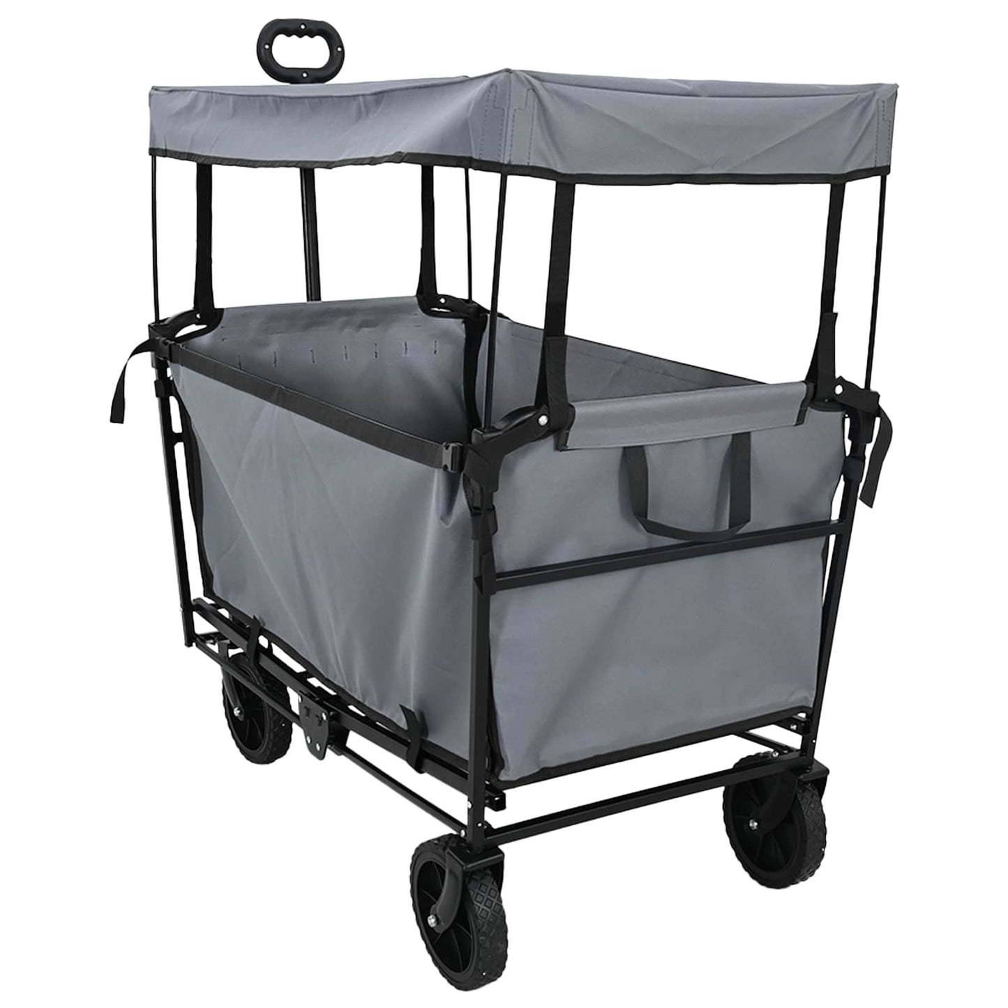 Folding Hand Trolley Grey 105 x 56.5 x 116 cm Oxford Cloth