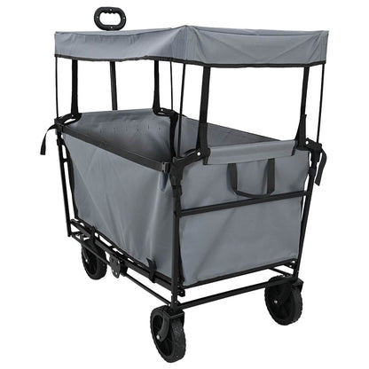 Folding Hand Trolley Grey 105 x 56.5 x 116 cm Oxford Cloth