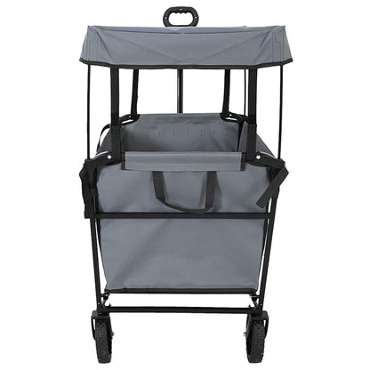 Folding Hand Trolley Grey 105 x 56.5 x 116 cm Oxford Cloth