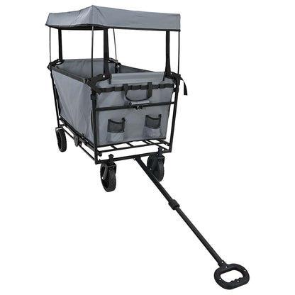 Folding Hand Trolley Grey 105 x 56.5 x 116 cm Oxford Cloth