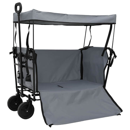 Folding Hand Trolley Grey 105 x 56.5 x 116 cm Oxford Cloth