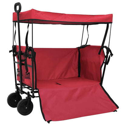 Folding Hand Trolley Red 105 x 56.5 x 116 cm Oxford Cloth