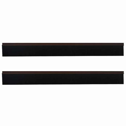 Self-adhesive Door Brush Seals 2 pcs Brown 100 cm