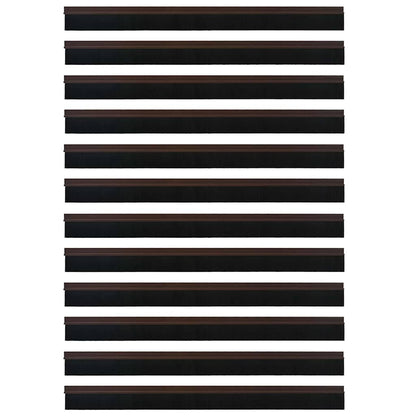 Self-adhesive Door Brush Seals 12 pcs Brown 100 cm