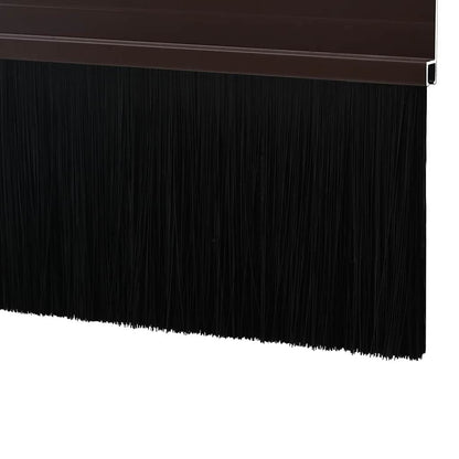 Self-adhesive Door Brush Seals 12 pcs Brown 100 cm