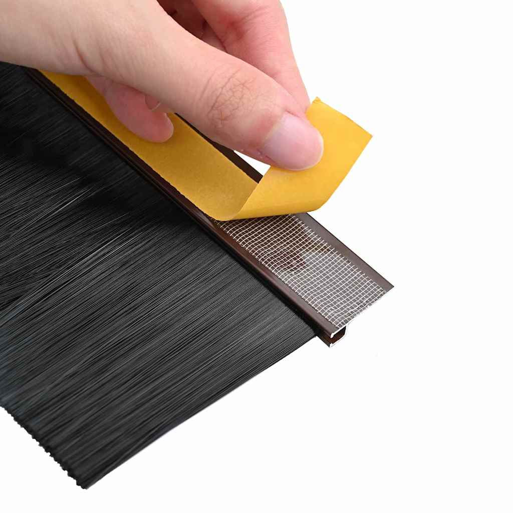 Self-adhesive Door Brush Seals 12 pcs Brown 100 cm