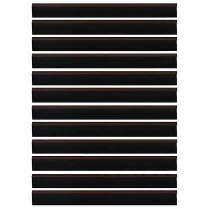 Self-adhesive Door Brush Seals 12 pcs Brown 100 cm