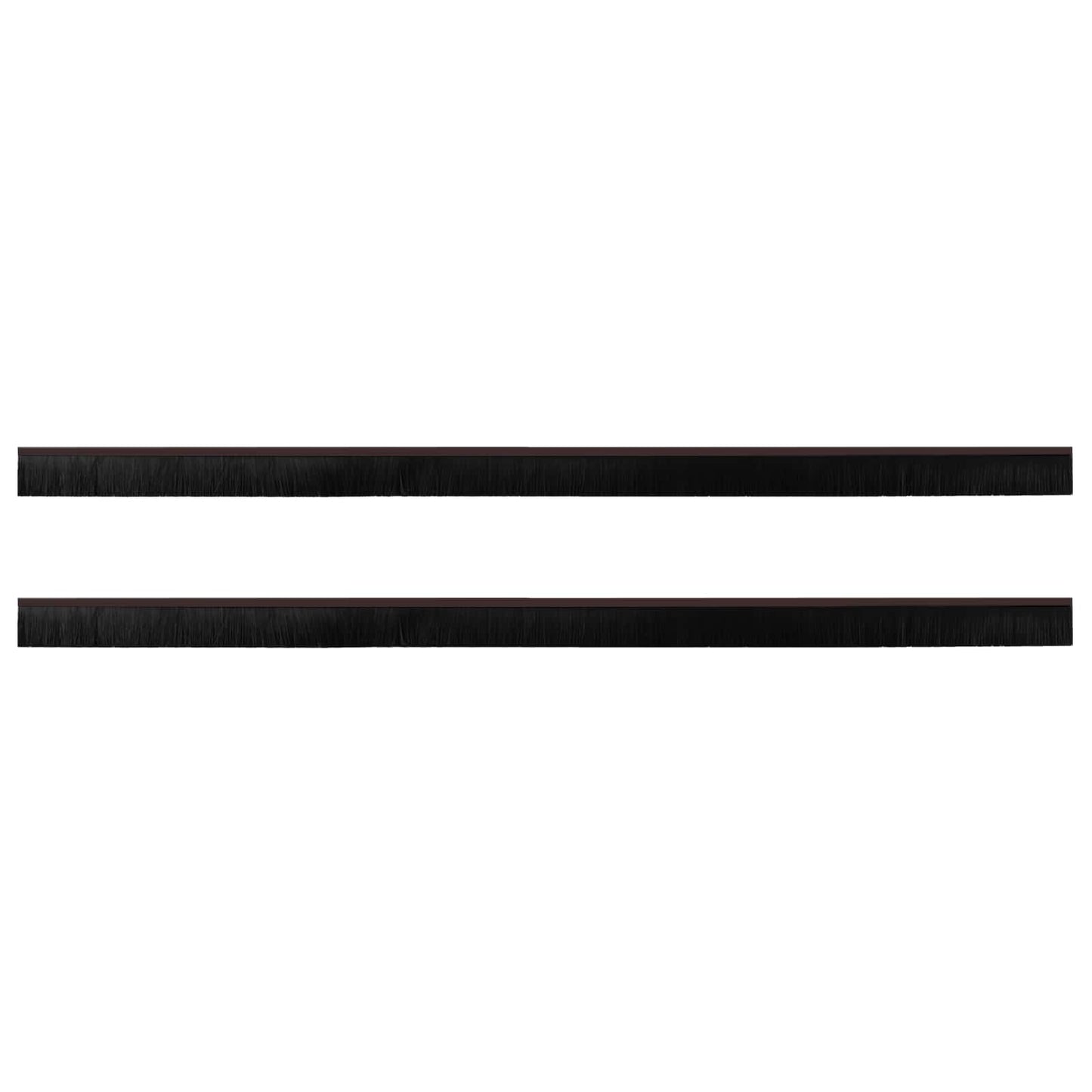 Self-adhesive Door Brush Seals 2 pcs Brown 100 cm