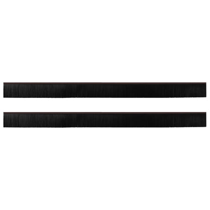 Self-adhesive Door Brush Seals 2 pcs Brown 100 cm