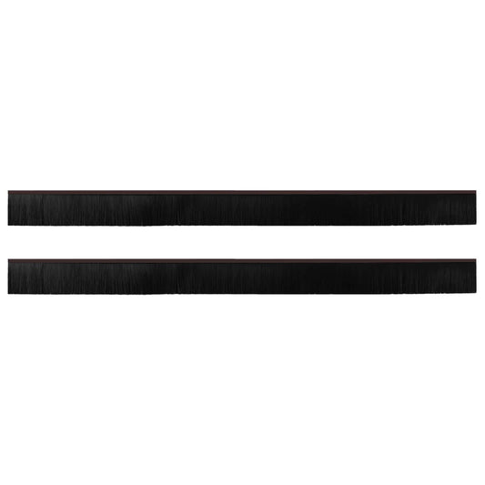 Self-adhesive Door Brush Seals 2 pcs Brown 100 cm