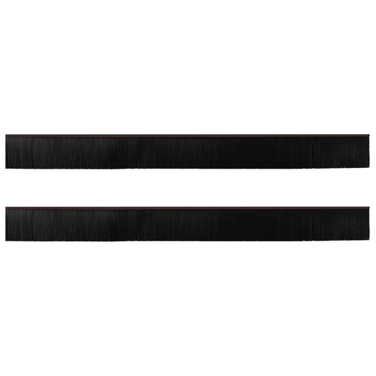 Self-adhesive Door Brush Seals 2 pcs Brown 100 cm