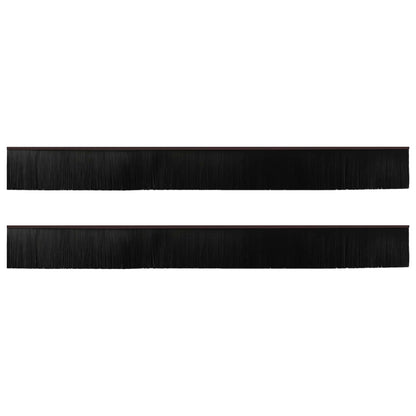 Self-adhesive Door Brush Seals 2 pcs Brown 100 cm
