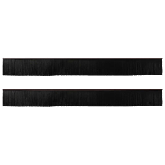 Self-adhesive Door Brush Seals 2 pcs Brown 100 cm