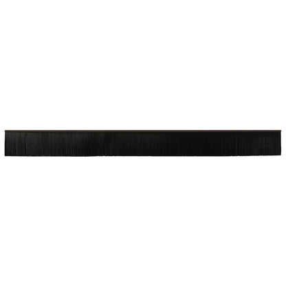 Self-adhesive Door Brush Seals 6 pcs Brown 100 cm