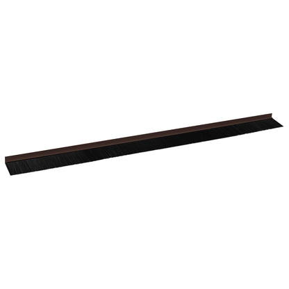 Self-adhesive Door Brush Seals 12 pcs Brown 100 cm