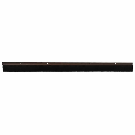 Screw-on Door Brush Seals 2 pcs Brown 100 cm Aluminium Alloy
