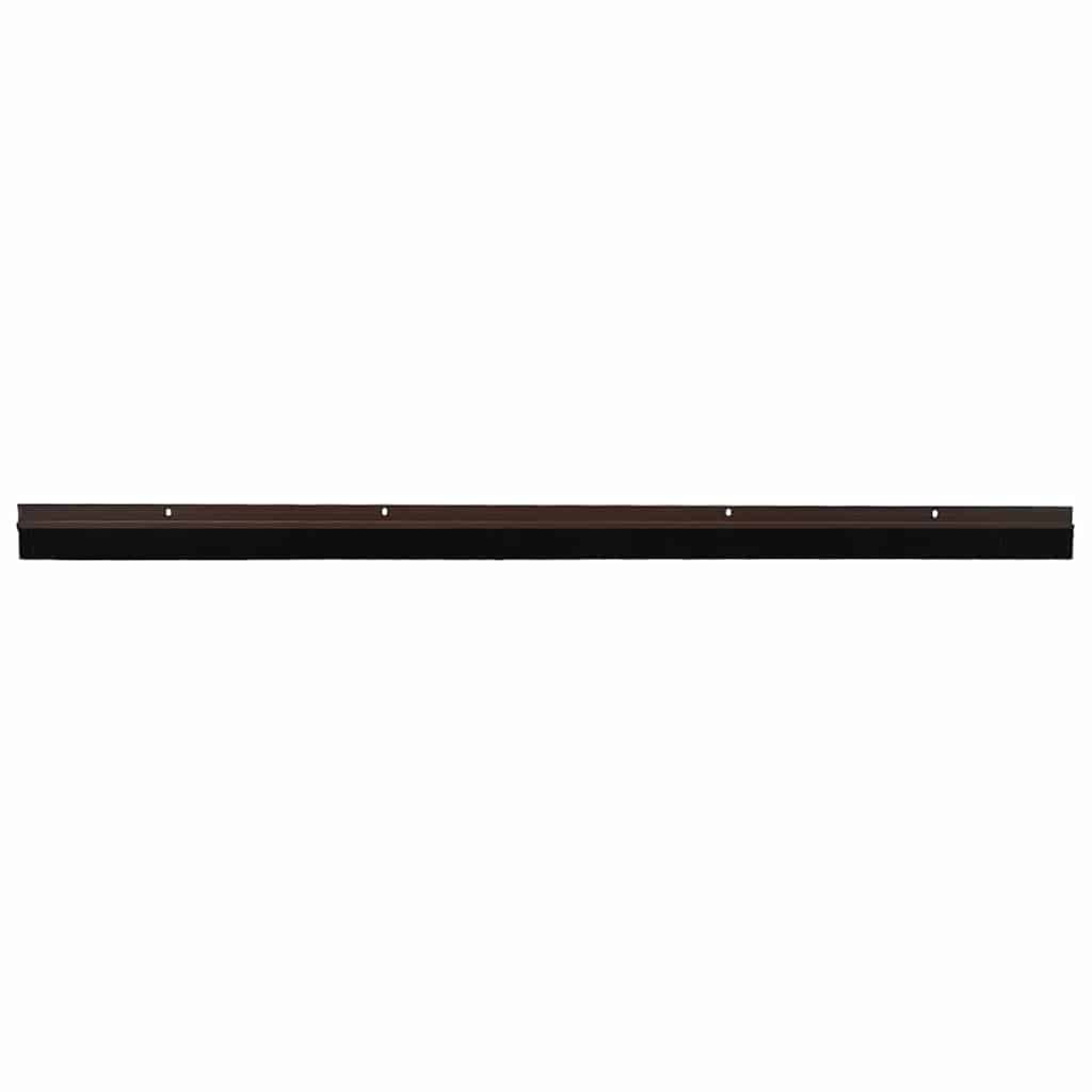 Screw-on Door Brush Seals 12 pcs Brown 100 cm Aluminium Alloy
