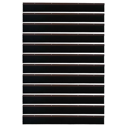 Screw-on Door Brush Seals 12 pcs Brown 100 cm Aluminium Alloy