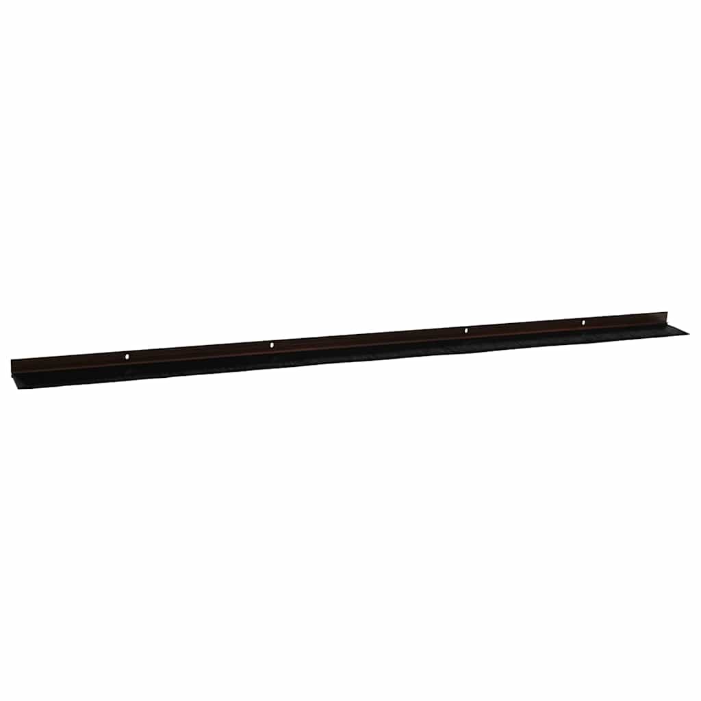 Screw-on Door Brush Seals 2 pcs Brown 100 cm Aluminium Alloy