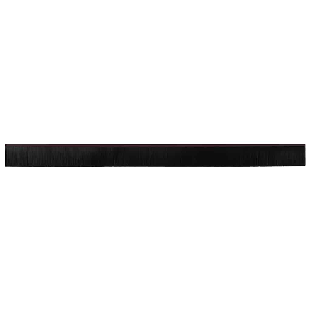 Screw-on Door Brush Seals 2 pcs Brown 100 cm Aluminium Alloy