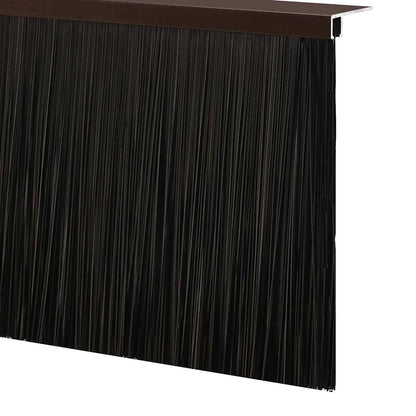 Screw-on Door Brush Seals 2 pcs Brown 100 cm Aluminium Alloy