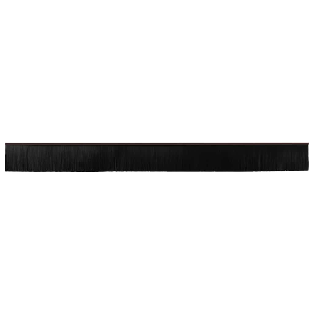 Screw-on Door Brush Seals 2 pcs Brown 100 cm Aluminium Alloy