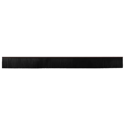Screw-on Door Brush Seals 2 pcs Brown 100 cm Aluminium Alloy