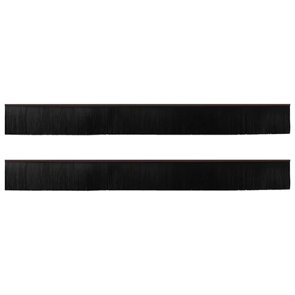 Screw-on Door Brush Seals 2 pcs Brown 100 cm Aluminium Alloy