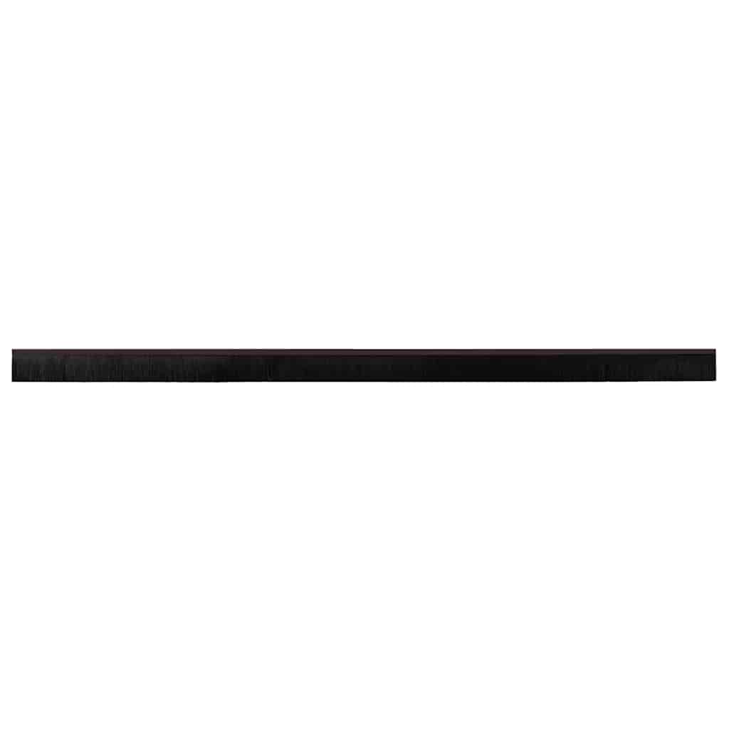 Screw-on Door Brush Seals 6 pcs Brown 100 cm Aluminium Alloy