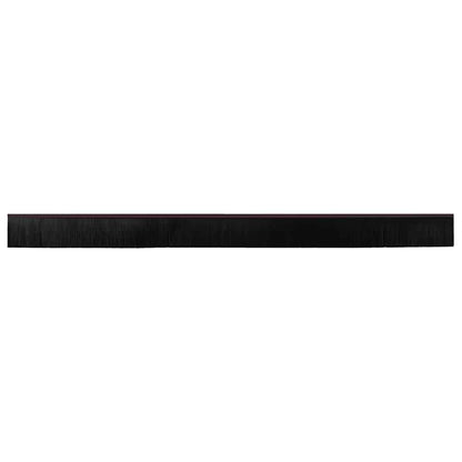 Screw-on Door Brush Seals 6 pcs Brown 100 cm Aluminium Alloy