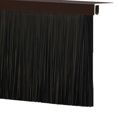 Screw-on Door Brush Seals 12 pcs Brown 100 cm Aluminium Alloy