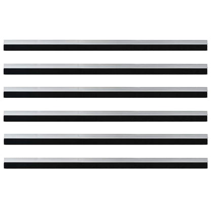 Self-adhesive Door Brush Seals 6 pcs Silver 100 cm