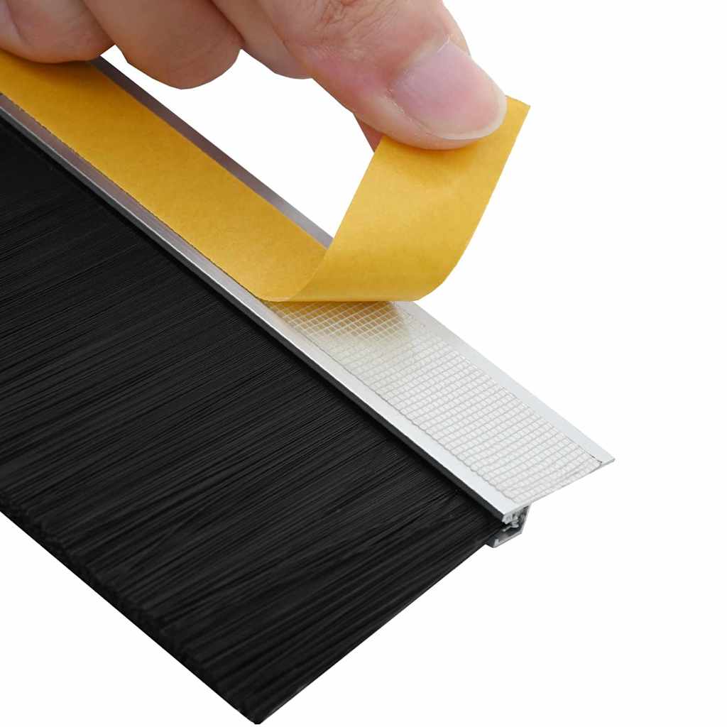 Self-adhesive Door Brush Seals 6 pcs Silver 100 cm
