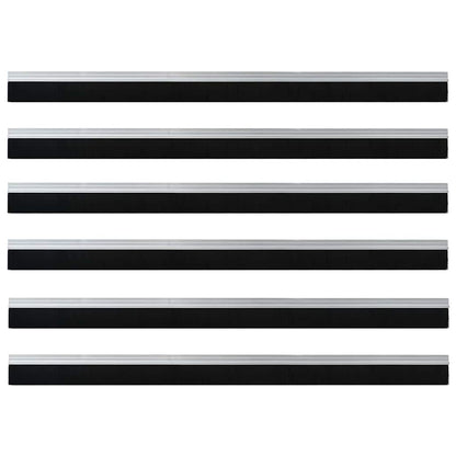 Self-adhesive Door Brush Seals 6 pcs Silver 100 cm