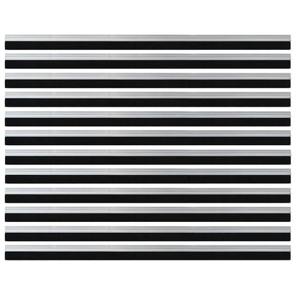 Self-adhesive Door Brush Seals 12 pcs Silver 100 cm