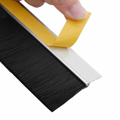 Self-adhesive Door Brush Seals 12 pcs Silver 100 cm