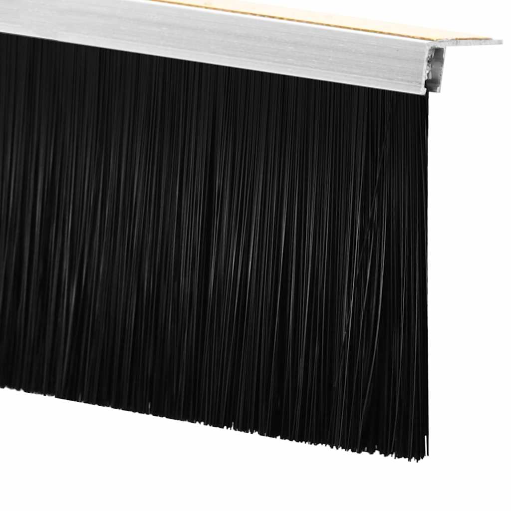 Self-adhesive Door Brush Seals 2 pcs Silver 100 cm