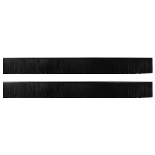 Self-adhesive Door Brush Seals 2 pcs Silver 100 cm