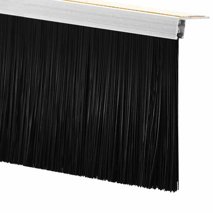 Self-adhesive Door Brush Seals 12 pcs Silver 100 cm