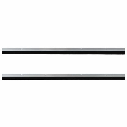 Screw-on Door Brush Seals 2 pcs Silver 100 cm Aluminium Alloy