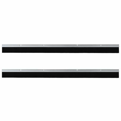 Screw-on Door Brush Seals 2 pcs Silver 100 cm Aluminium Alloy