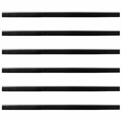 Screw-on Door Brush Seals 6 pcs Silver 100 cm Aluminium Alloy