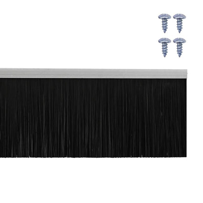 Screw-on Door Brush Seals 6 pcs Silver 100 cm Aluminium Alloy