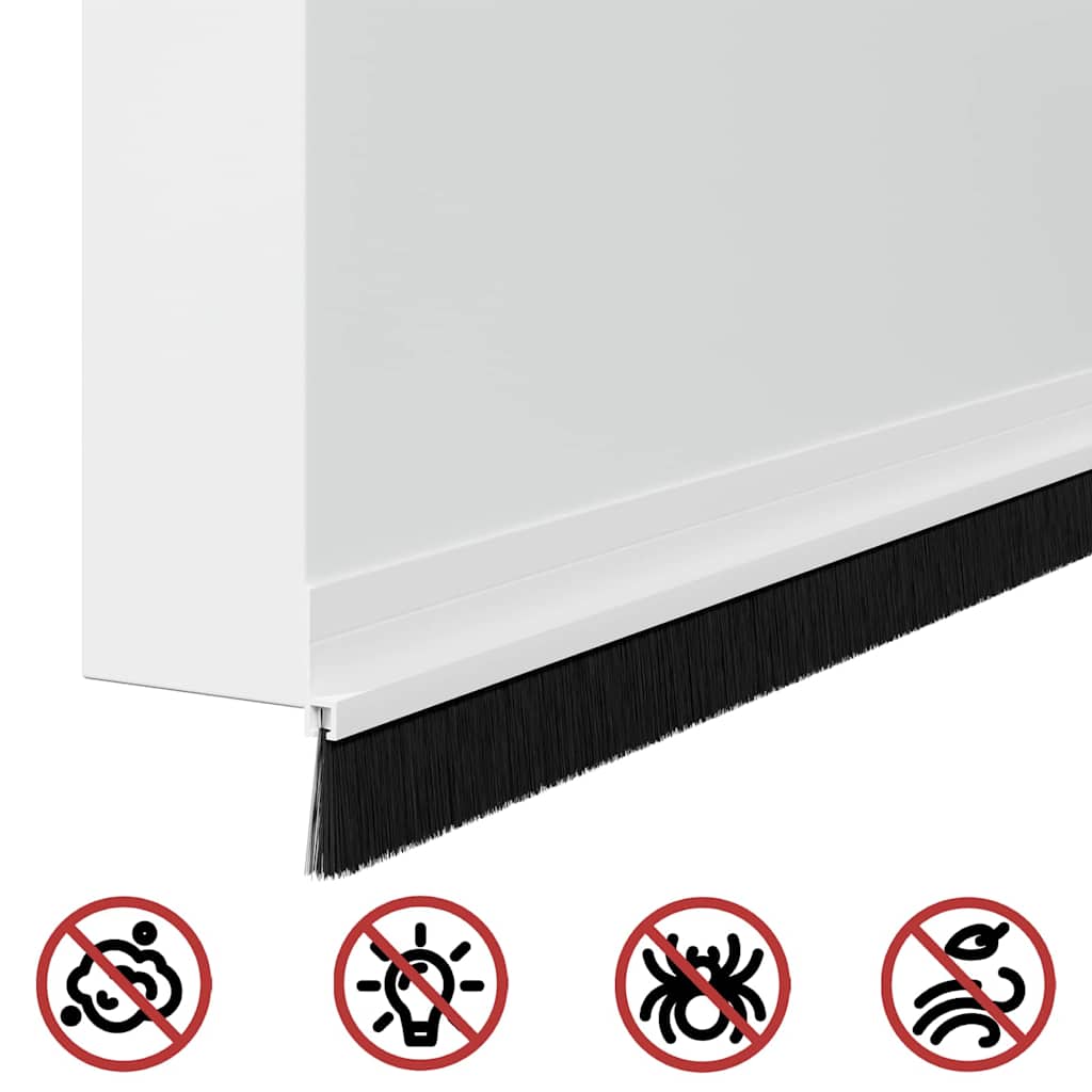 Self-adhesive Door Brush Seals 2 pcs White 100 cm
