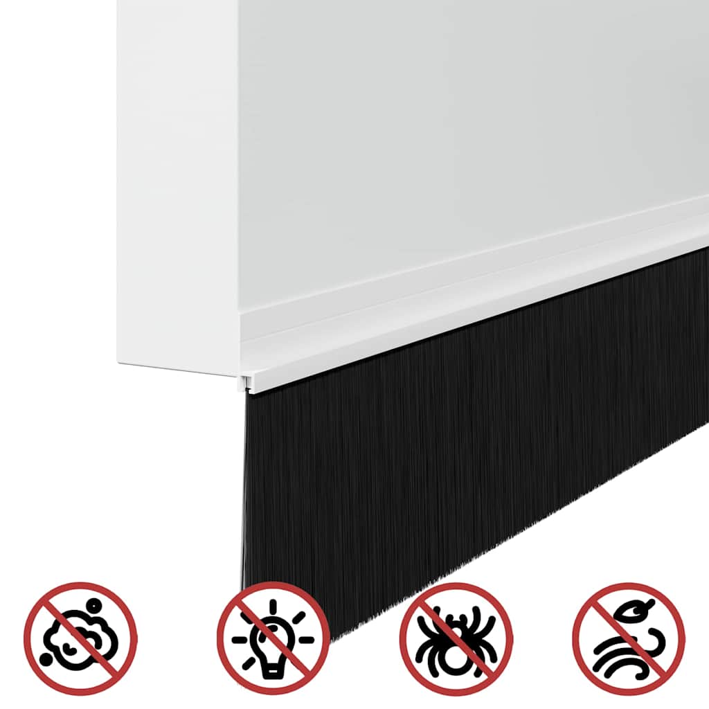 Self-adhesive Door Brush Seals 2 pcs White 100 cm