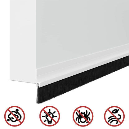Self-adhesive Door Brush Seals 6 pcs White 100 cm