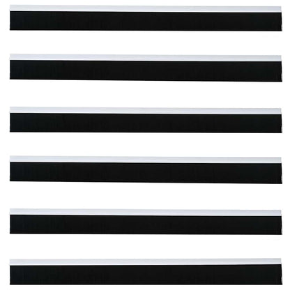 Self-adhesive Door Brush Seals 6 pcs White 100 cm